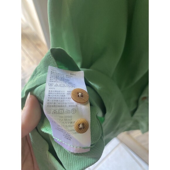 Tommy Bahama Light Green Tropical Floral 100% Silk Button Down Mens Size XL - Picture 5 of 7